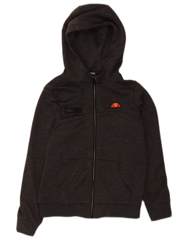 Suéter Ellesse Boys com capuz e zíper regular 9-10 anos cinza médio manchado