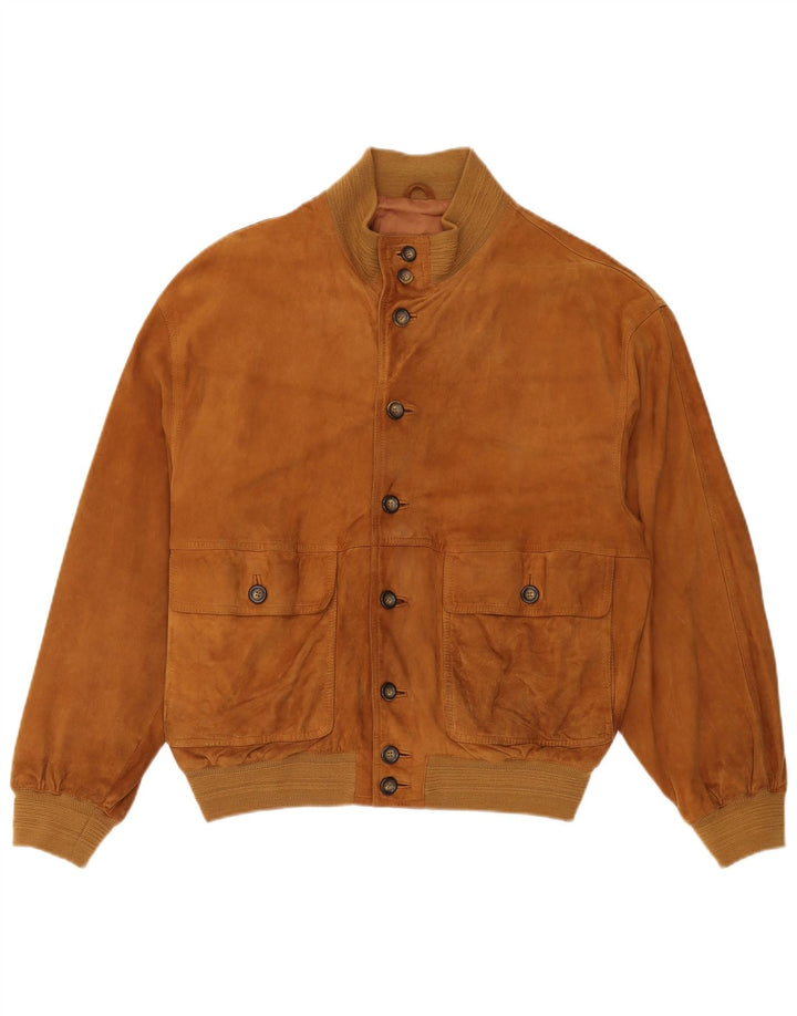 Gara Jaqueta bomber masculina de camurça IT 50 grande marrom