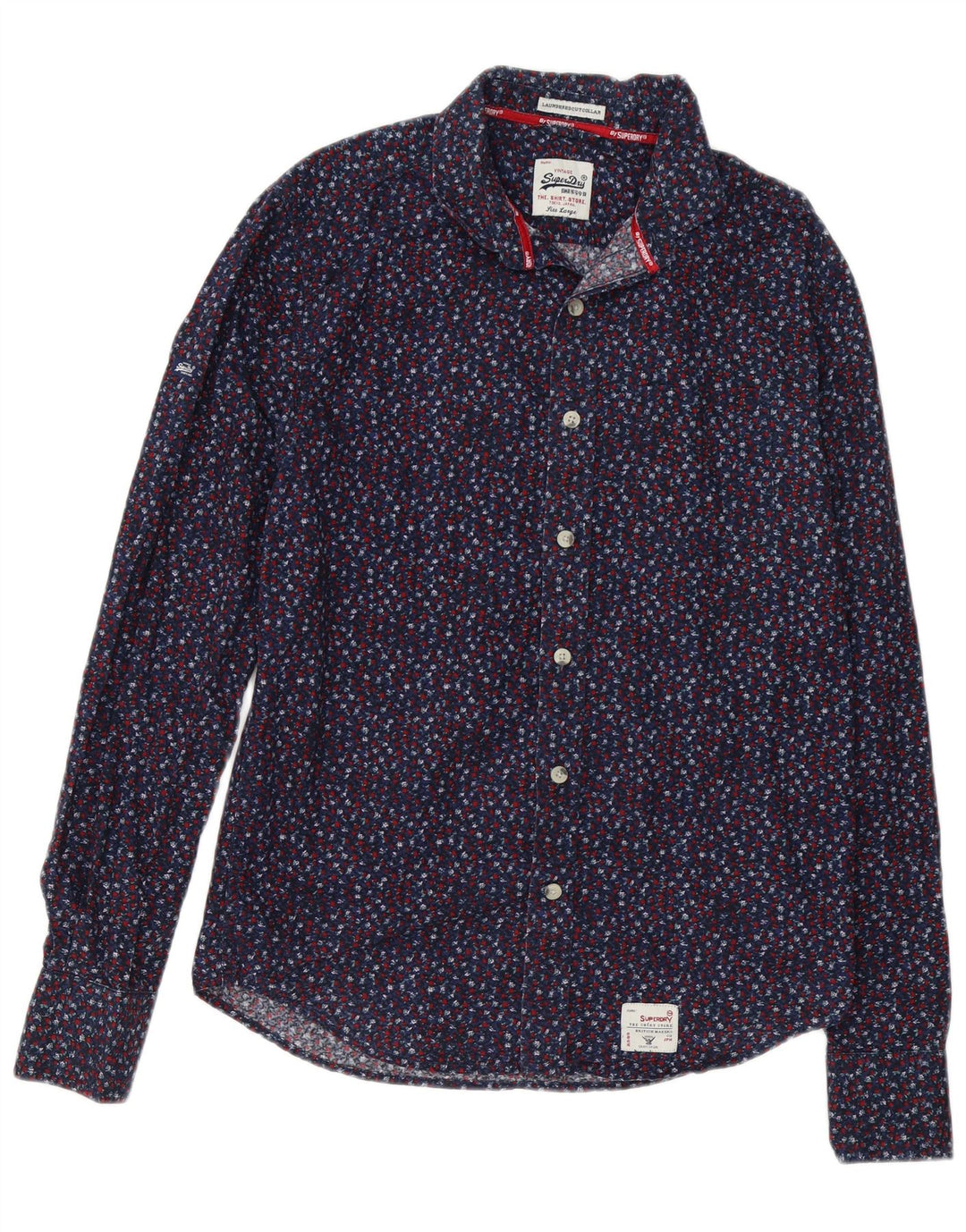 Camisa masculina SUPERDRY grande azul marinho floral