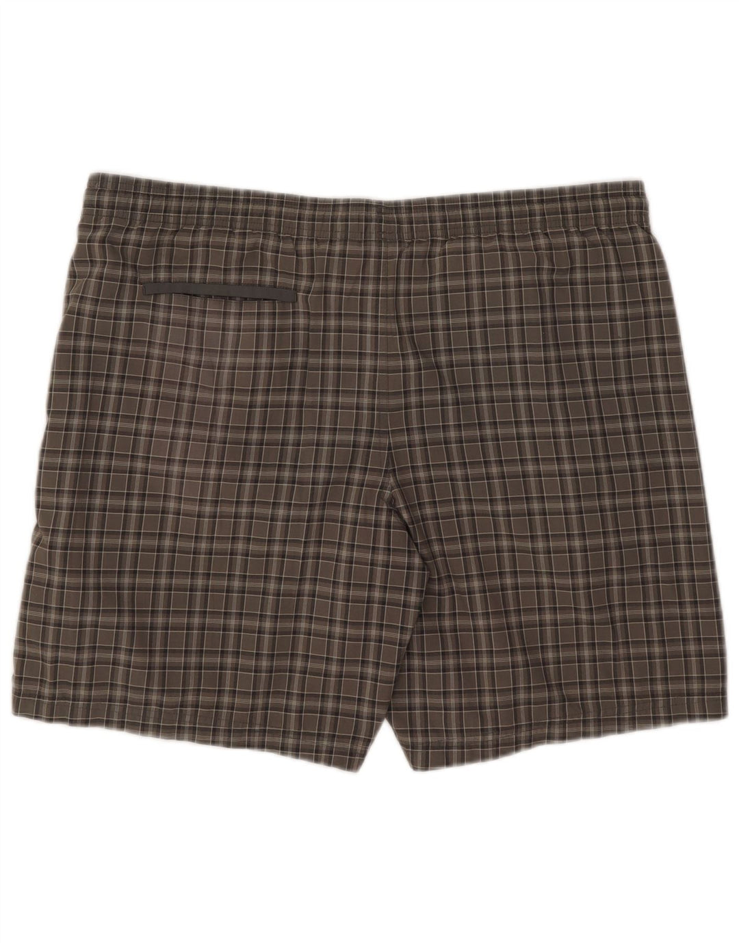 Shorts de natação masculino Adidas grande poliéster xadrez cinza