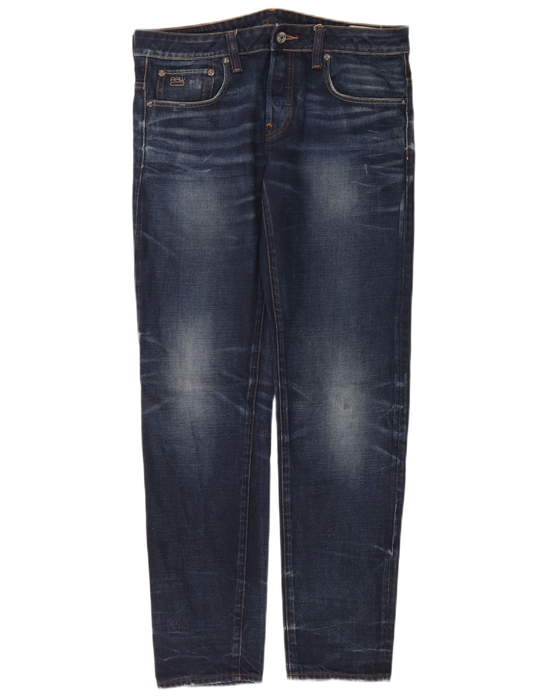 G-Star Mens Slim Jeans W32 L32 Azul Marinho Algodão