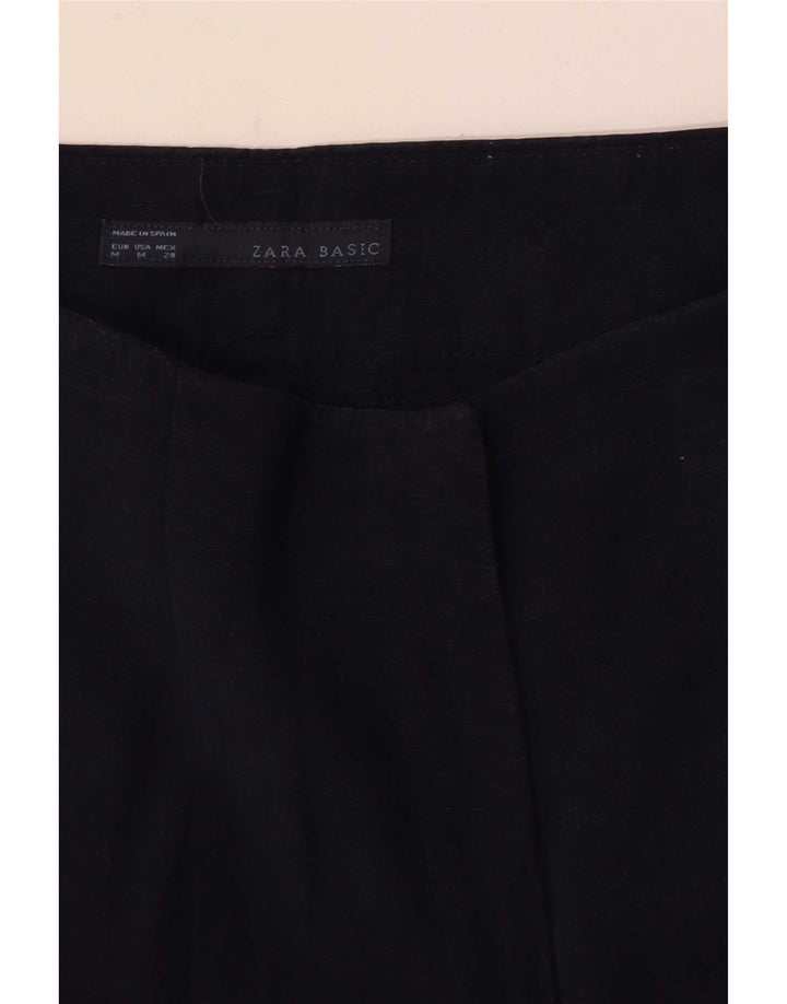 Calça Chino reta feminina Zara médio W28 L28 azul marinho