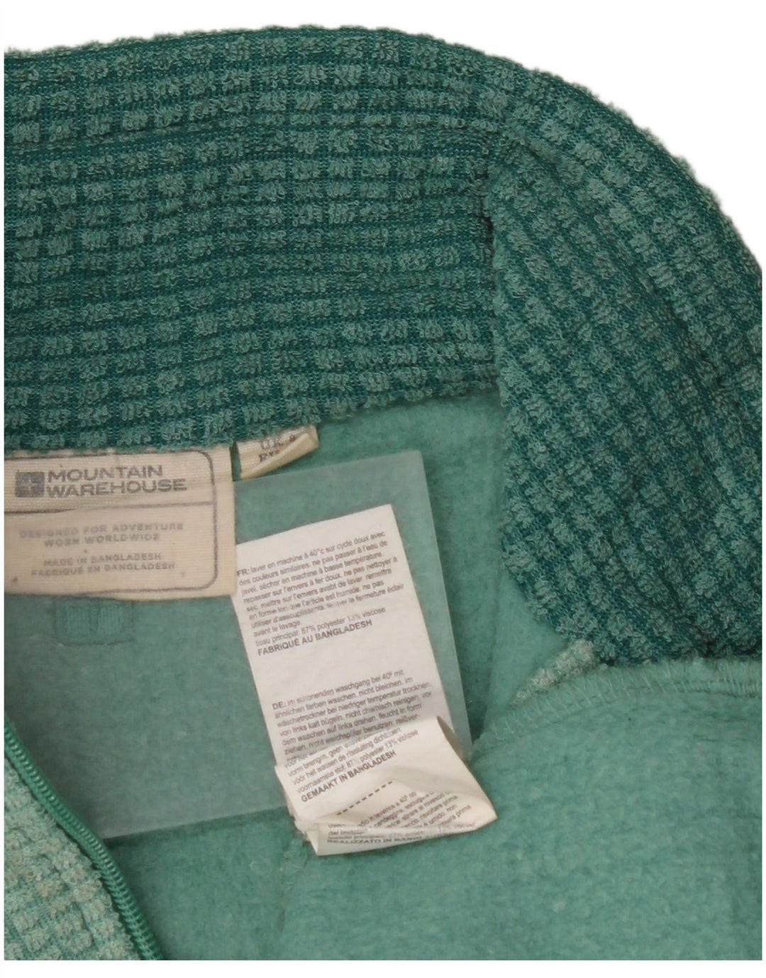 Suéter feminino de lã com zíper e gola MOUNTAIN WAREHOUSE Reino Unido 8 pequeno verde