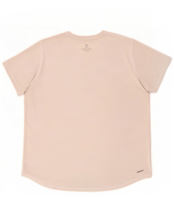 Camiseta feminina Adidas Aeroready Graphic Top UK 24/26 2XL Cinza Poliéster