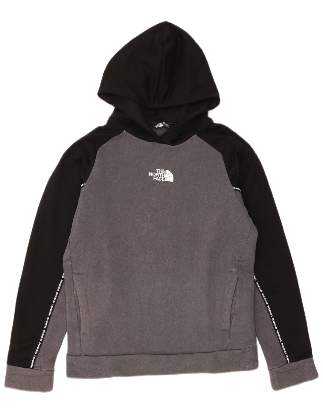 Jumper com capuz para meninos THE NORTH FACE 11-12 anos grande bloco cinza