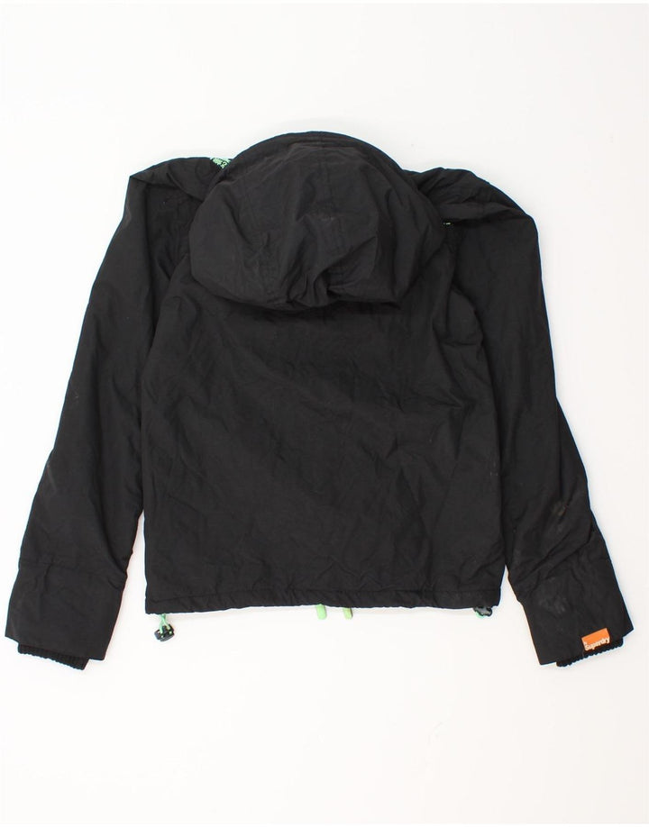 Jaqueta corta-vento feminina Superdry UK 10 pequena preta
