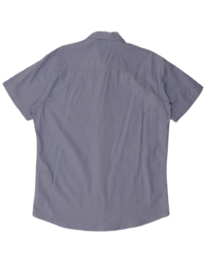 Camisa masculina de manga curta Jack & Jones XL azul algodão