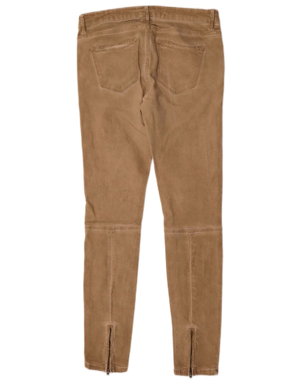 Zara Jeans Skinny Feminino UE 38 Pequeno W28 L29 Algodão Bege