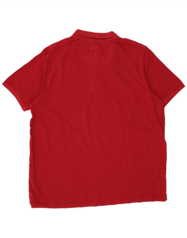 Camisa polo masculina Fat Face 2XL algodão vermelho