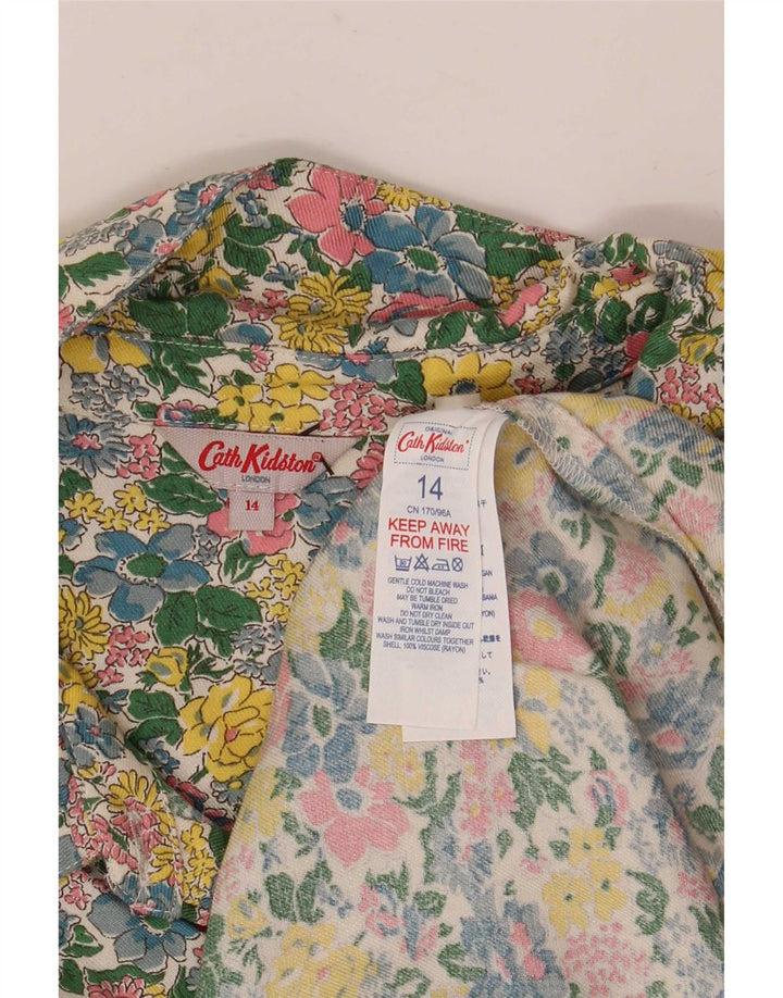 Blusa feminina Cath Kidston Reino Unido 14 grande floral multicolorida