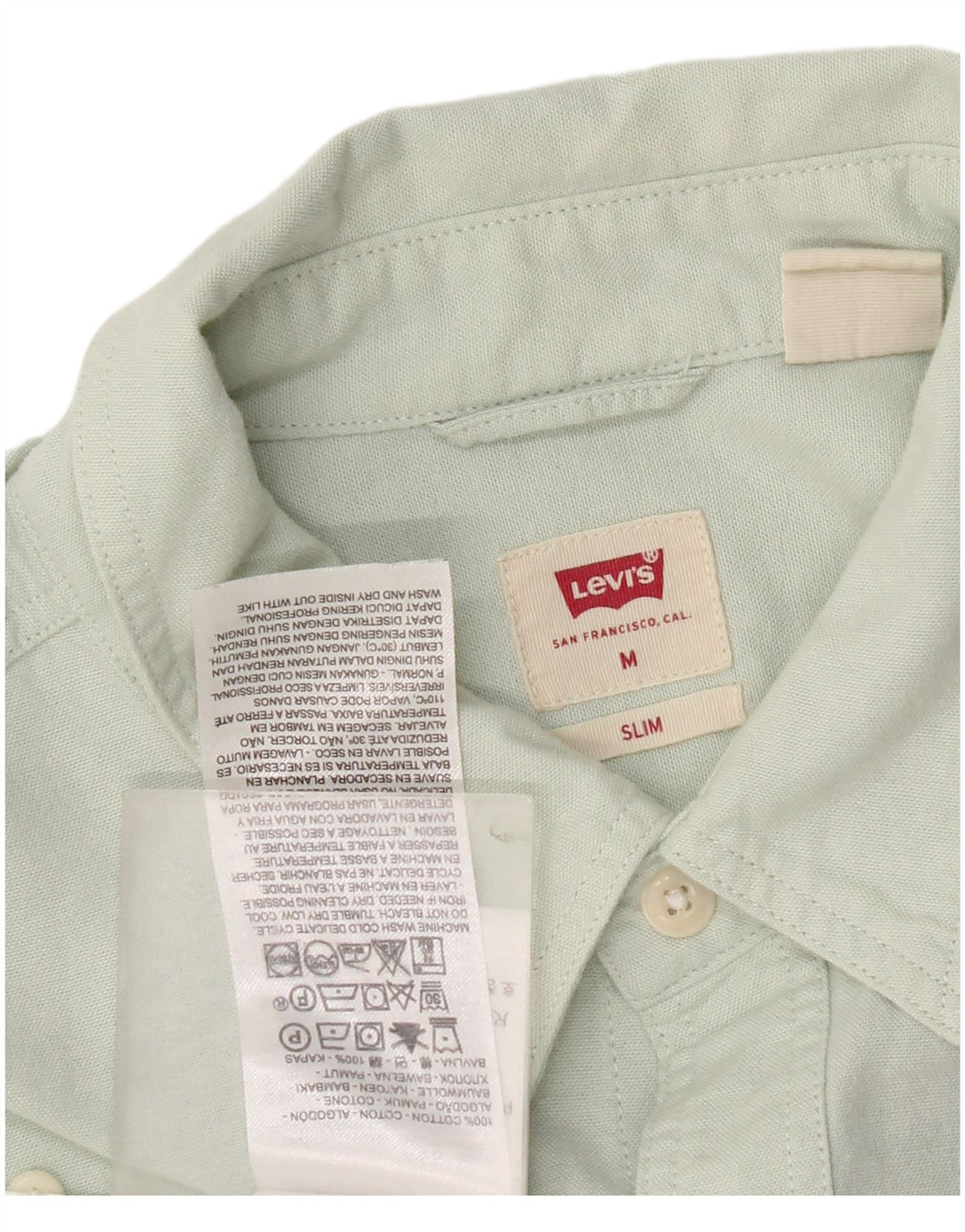 Camisa Levi's Masculina Slim Fit Verde Médio Algodão