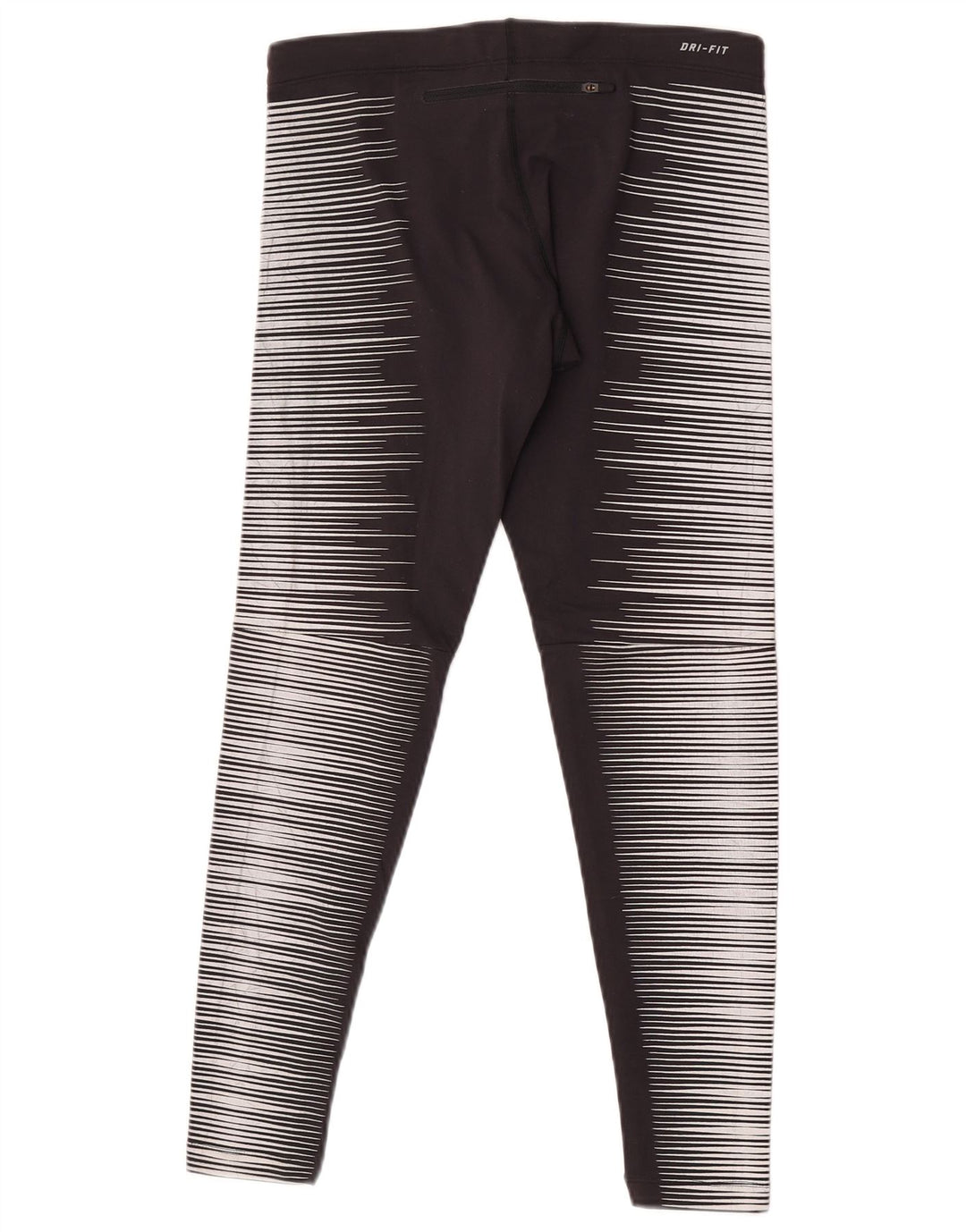 Leggings Nike Dri Fit UK 12 Médio Preto Listrado Nylon