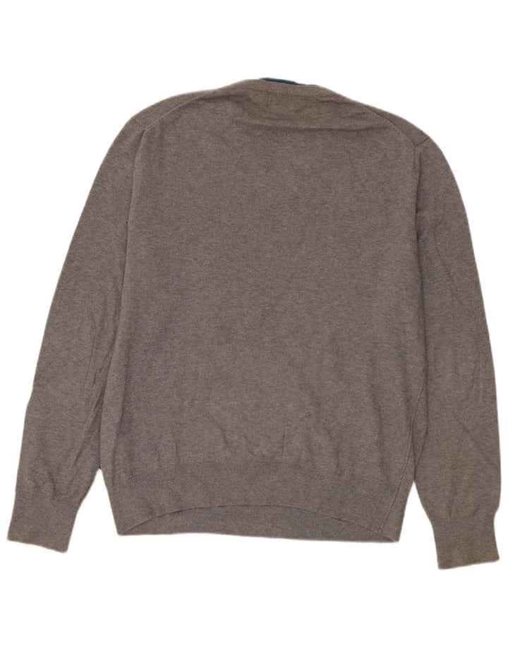 Suéter masculino Paul Smith com decote em V XL algodão cinza