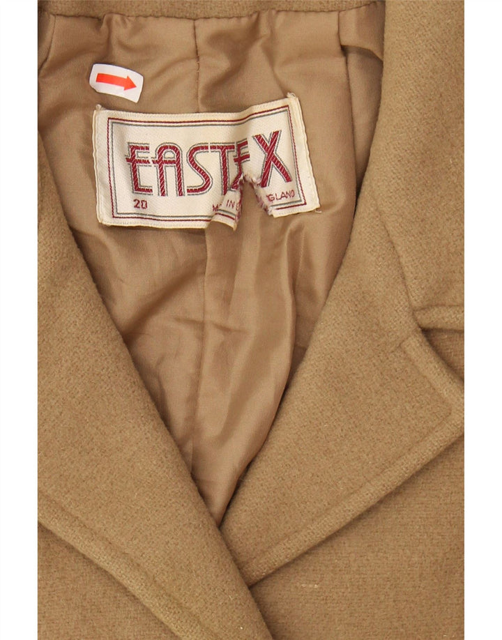 Sobretudo feminino EASTEX UK 20 2XL bege lã nova