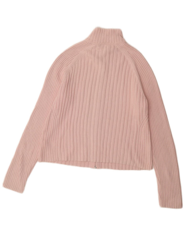 Suéter Cardigan Feminino Tommy Hilfiger UK 14 Grande Rosa