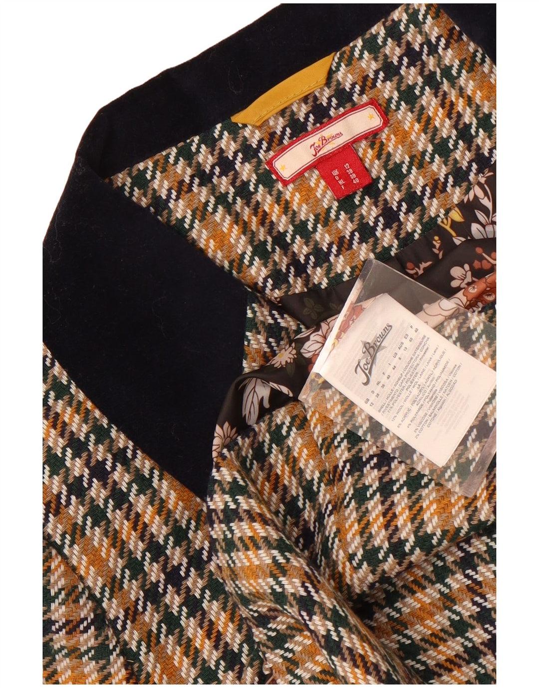 Jaqueta blazer feminina Joe Browns Reino Unido 12 houndstooth médio multicolorido