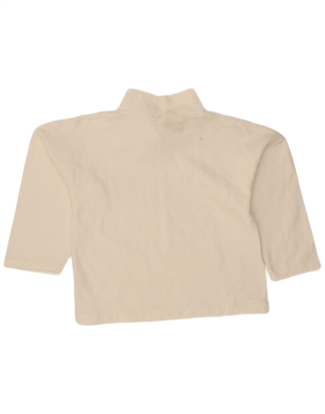 Zara Top feminino oversized manga 3/4 Reino Unido 10 pequeno algodão branco