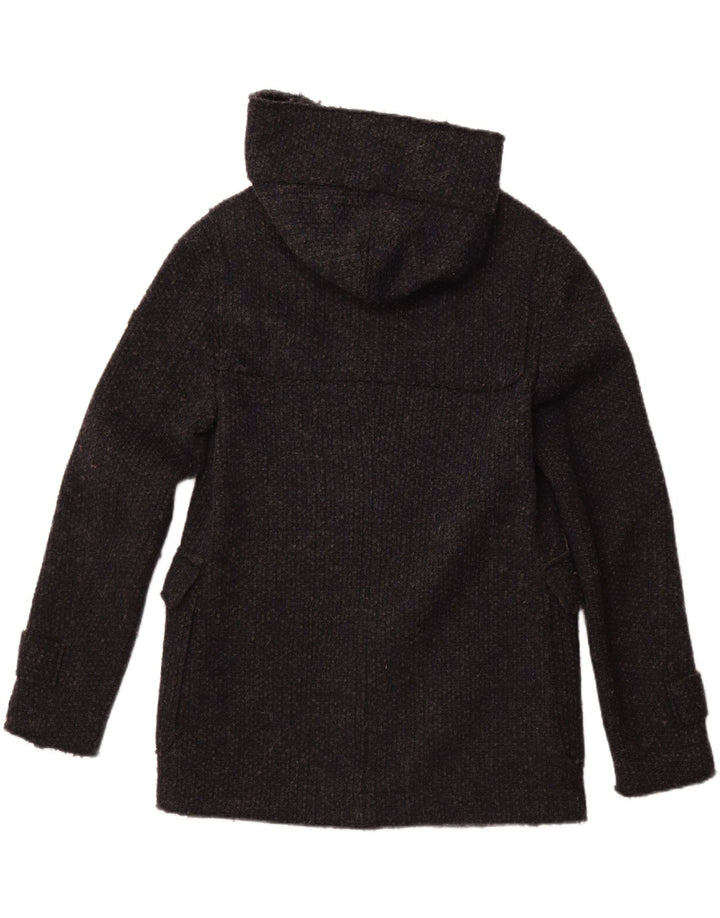 Sobretudo masculino com capuz GAS UK 36 lã virgem azul marinho pequeno
