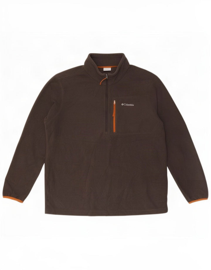 Suéter Columbia Masculino de Lã com Zíper e Gola XL XL Cinza Poliéster