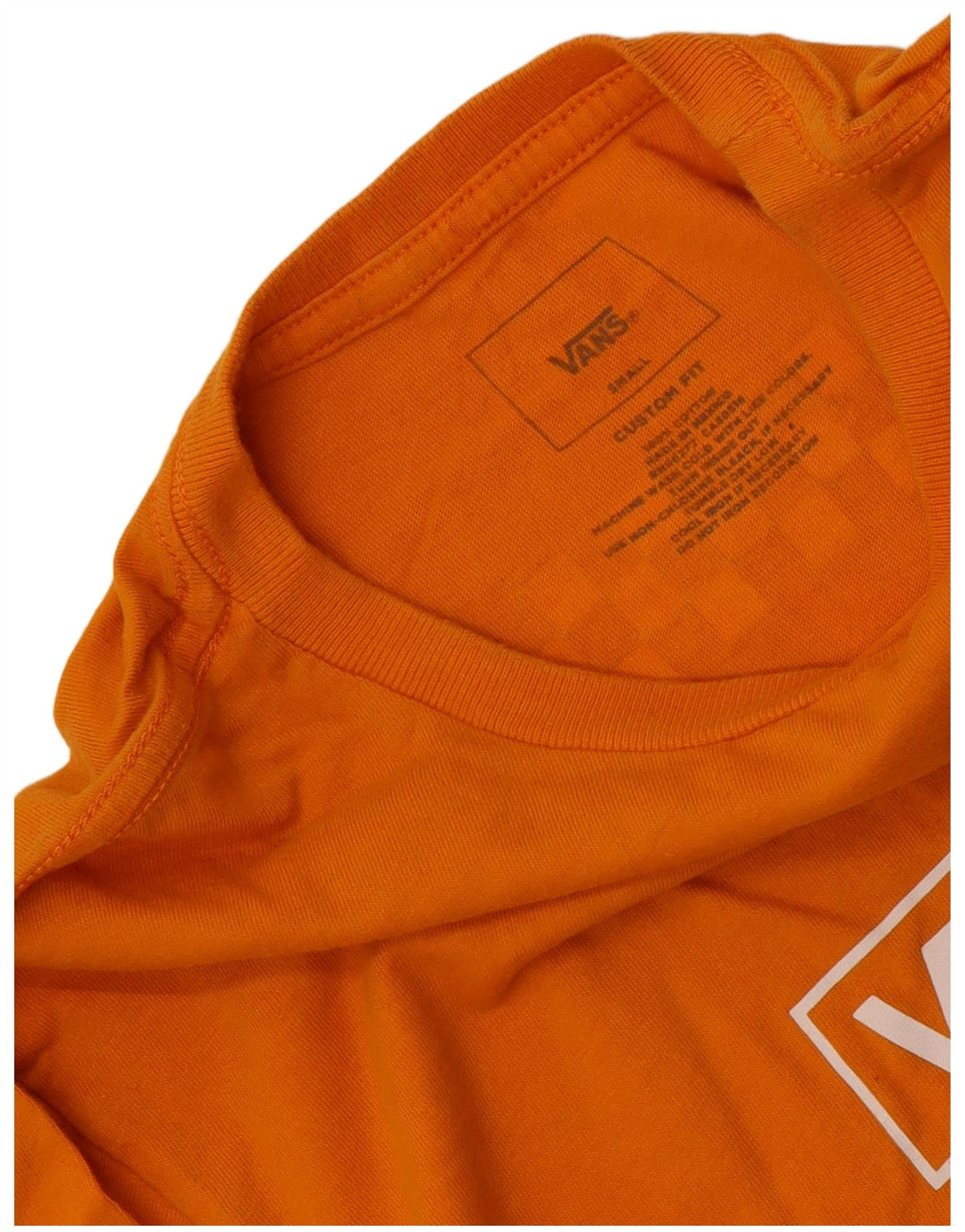 Camiseta Vans Masculina Custom Fit Graphic Top Pequeno Algodão Laranja