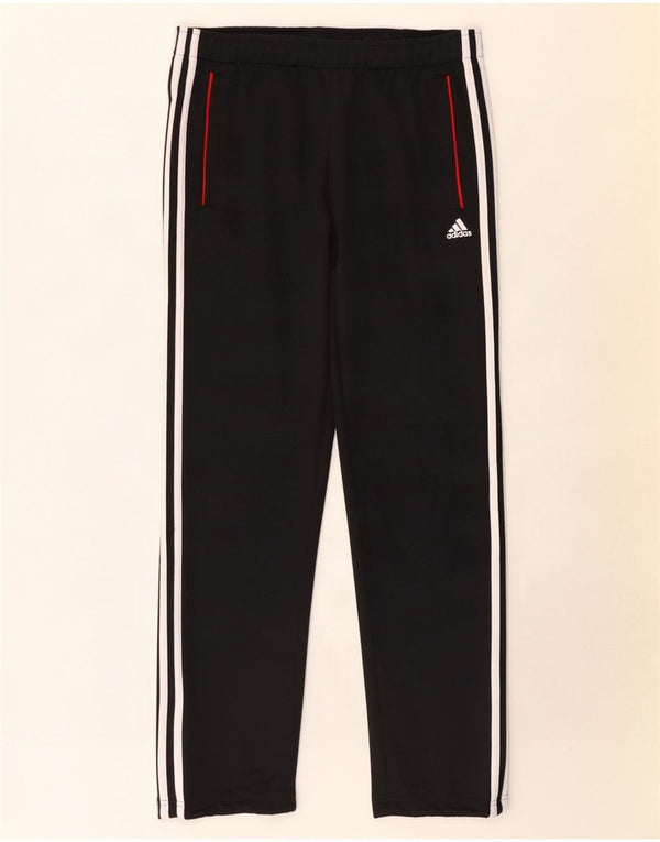 Calças de treino masculinas Adidas UK 36/38 poliéster preto pequeno