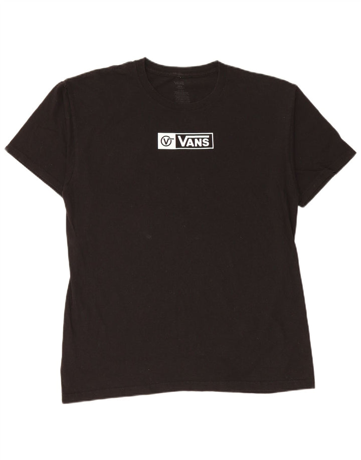 Vans Camiseta masculina gráfica grande preta