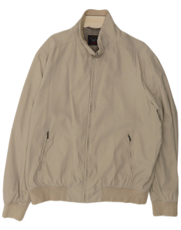 Jaqueta bomber masculina Paul & Shark UK 42 XL poliéster cinza