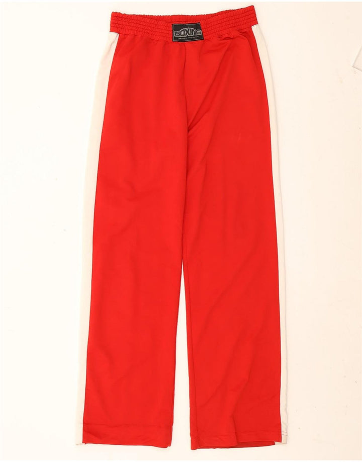 Calça de treino masculina Zara grande poliéster colorblock vermelho