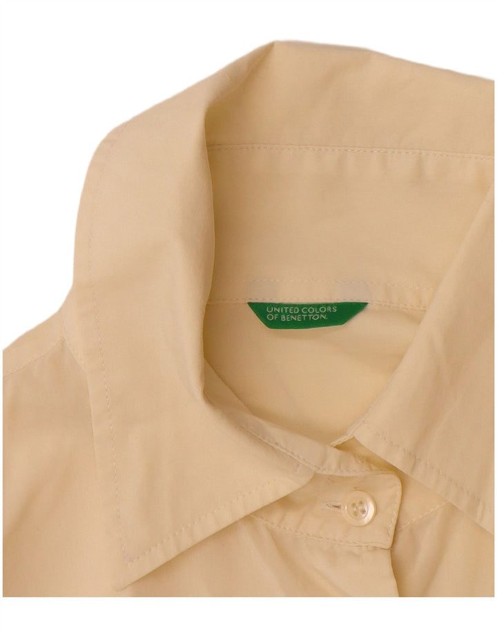Camisa Benetton Mulher UK 16 Grande Branco