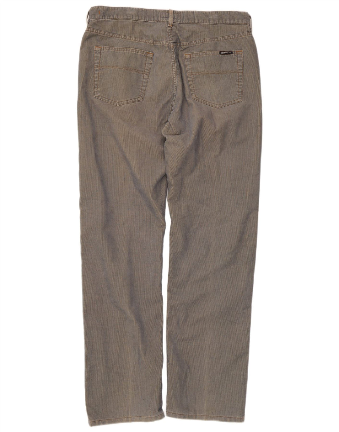 Calça masculina de veludo cotelê Cerruti W38 L34 azul poliéster