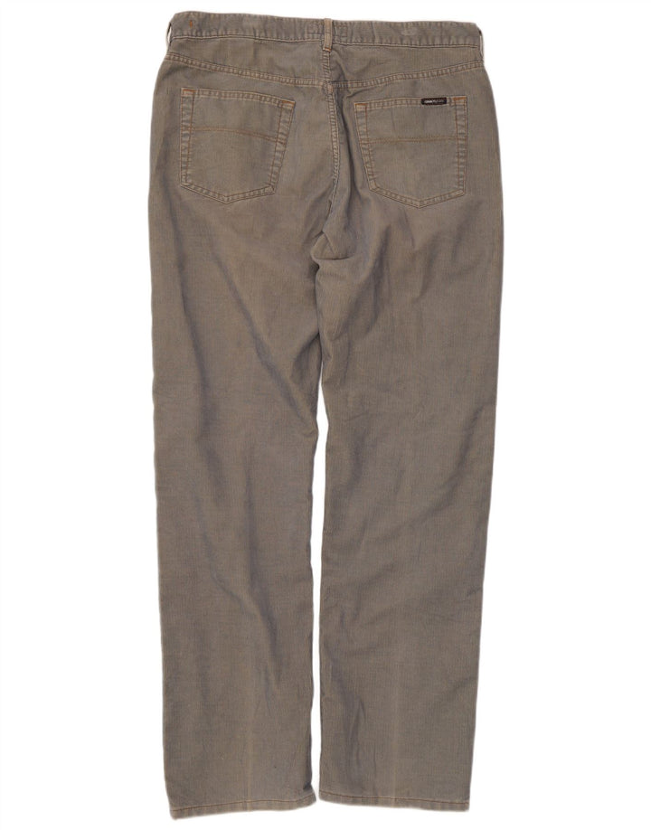 Calça masculina de veludo cotelê Cerruti W38 L34 azul poliéster