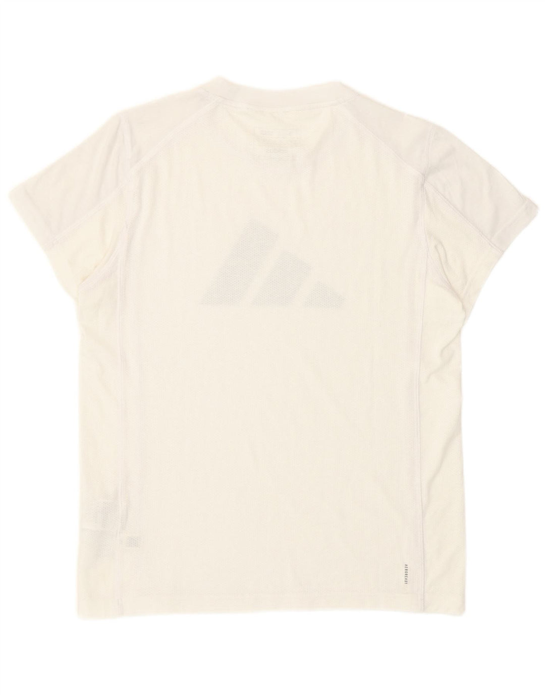Camiseta feminina Adidas com estampa gráfica UK 8/10 pequena poliéster branca