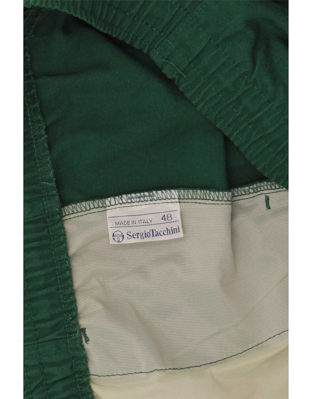 Sergio Tacchini Mens Sport Shorts IT 48 Poliéster Verde Médio