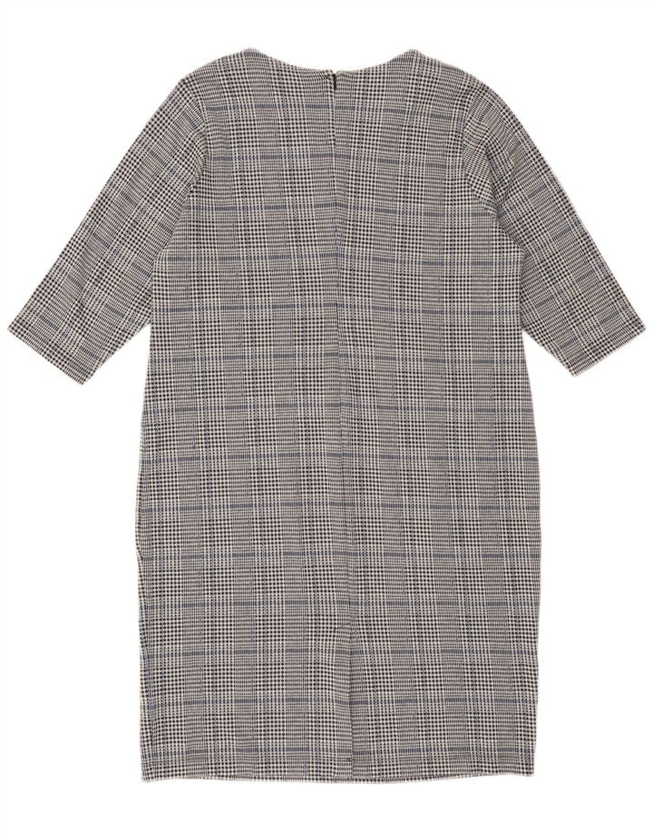 Vestido feminino Marks & Spencer manga 3/4, UK 22 3XL cinza xadrez