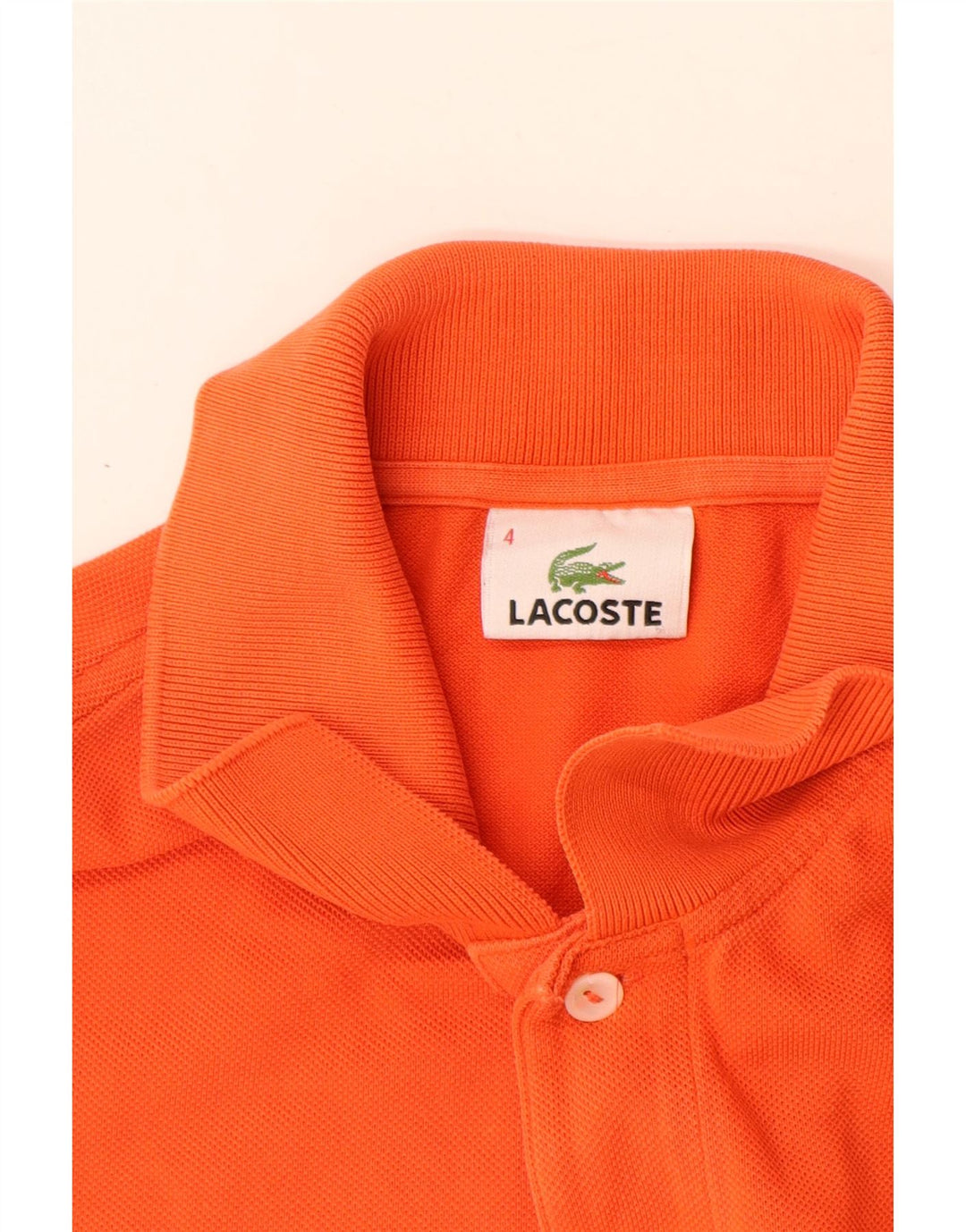 Camisa polo masculina Lacoste tamanho 4 médio algodão laranja