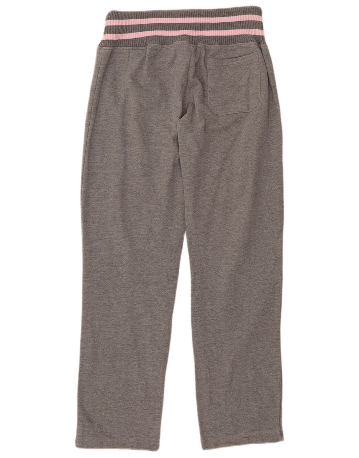 Calça de treino feminina Sergio Tacchini UK 14 algodão cinza médio