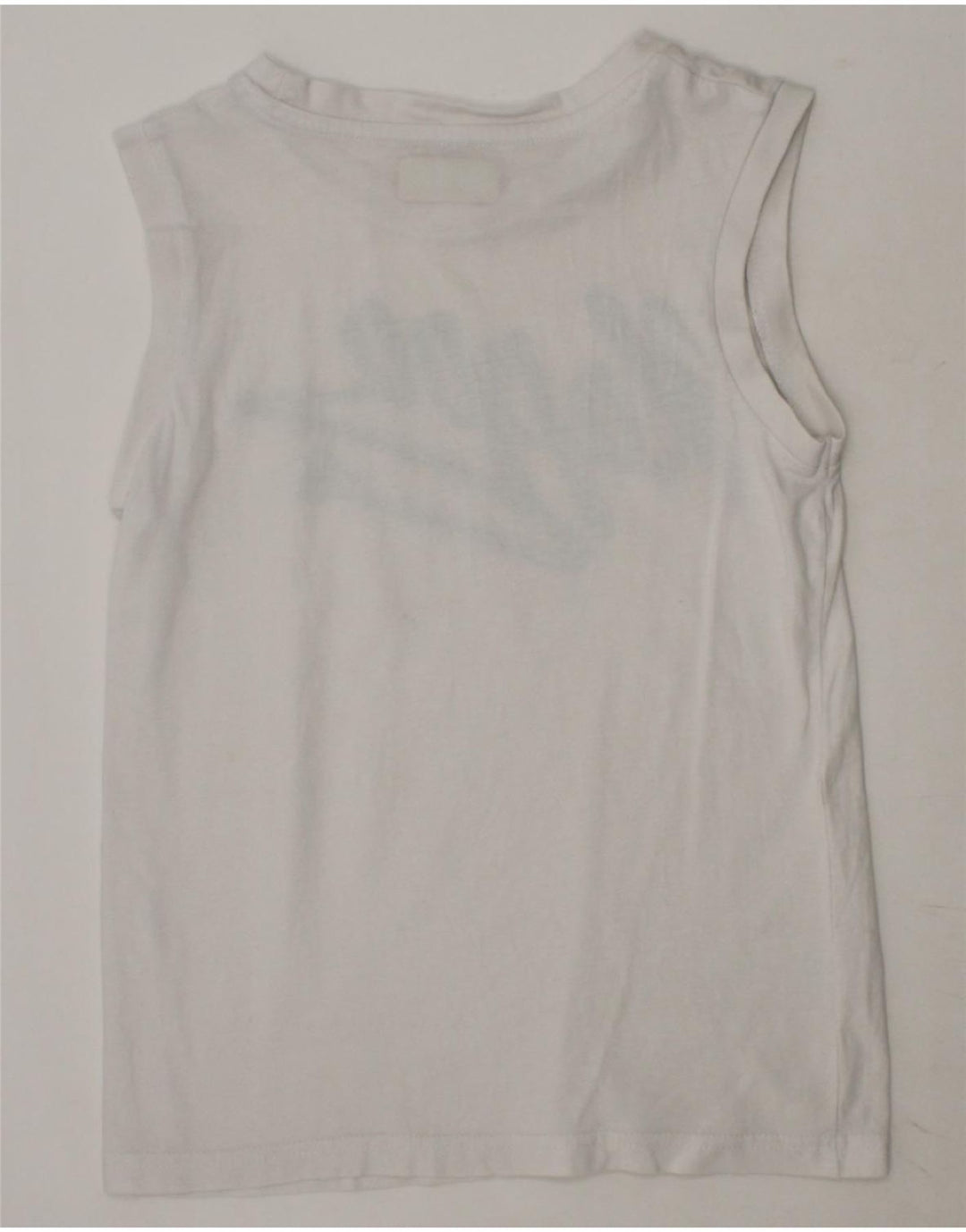 KAPPA Girls Graphic Vest Top 7-8 Years White Vintage Kappa and Second-Hand Kappa from Messina Hembry 