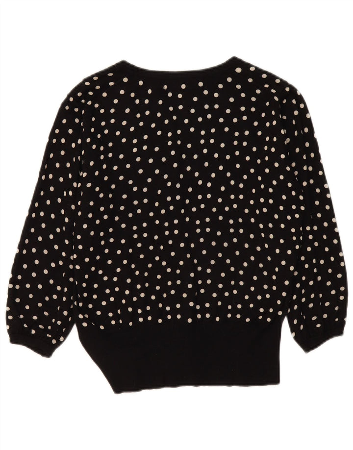 Suéter cardigã feminino Marks & Spencer Reino Unido 14 médio preto manchado