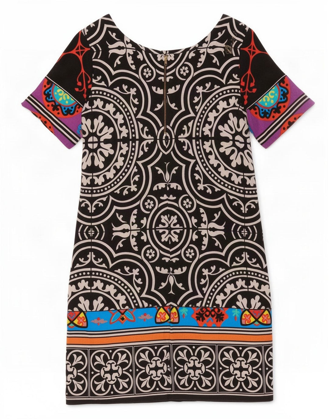 Vestido feminino Desigual Shift EU 36 pequeno multicolorido paisley viscose
