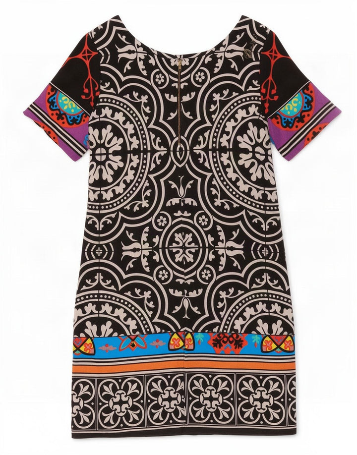 Vestido feminino Desigual Shift EU 36 pequeno multicolorido paisley viscose