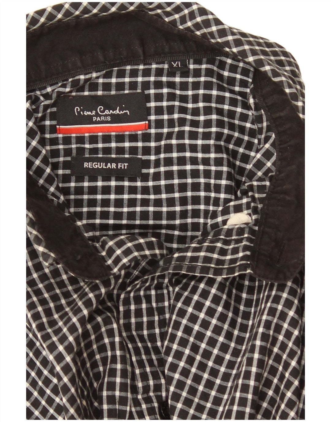 Camisa masculina Pierre Cardin Regular Fit XL poliéster xadrez preto