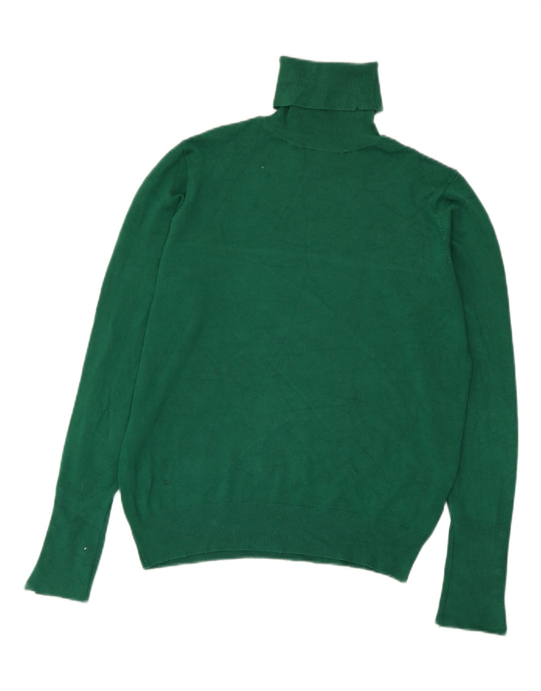 Suéter feminino Zara com gola redonda e viscose verde médio Reino Unido 12