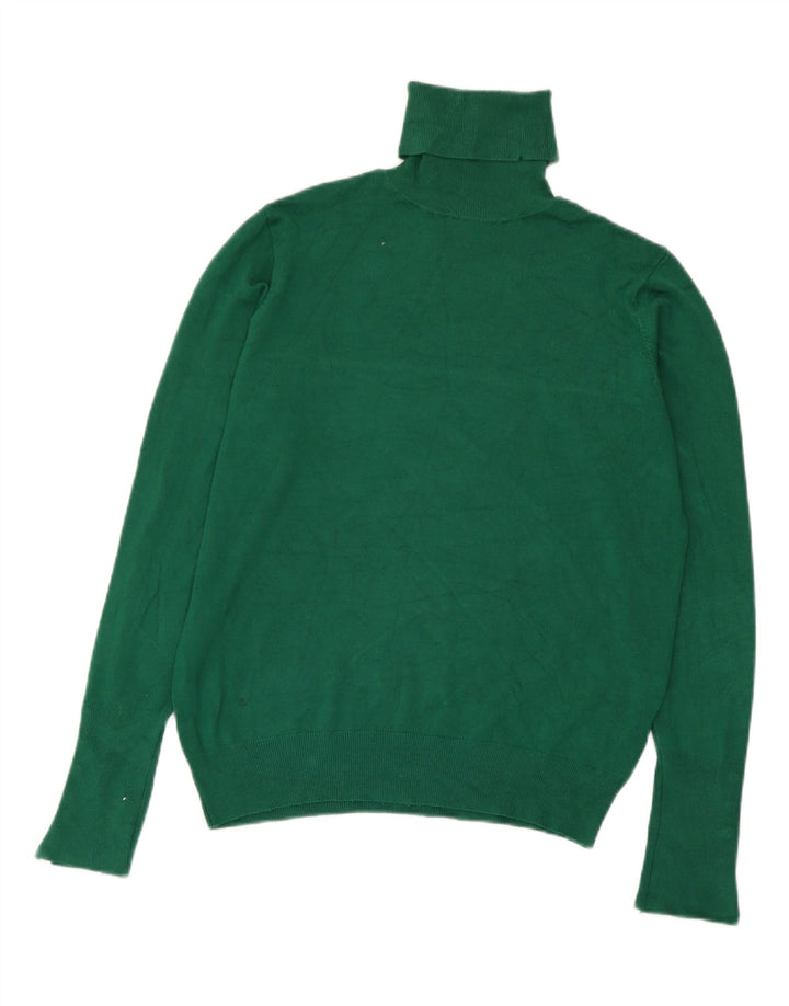 Suéter feminino Zara com gola redonda e viscose verde médio Reino Unido 12