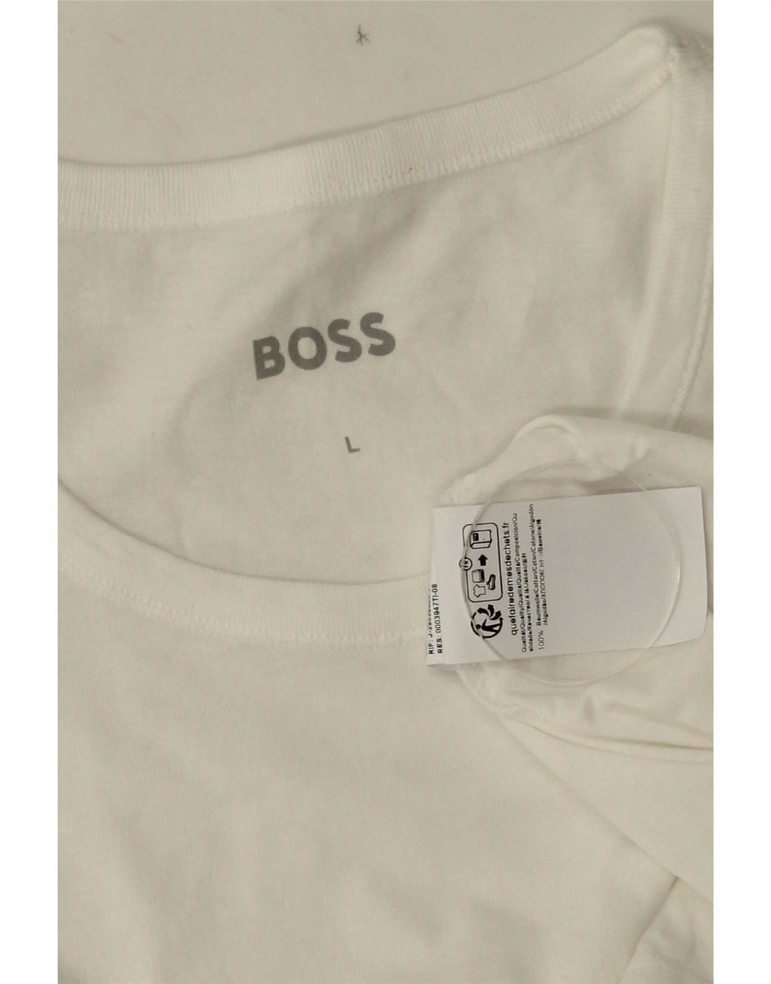 Camiseta masculina Hugo Boss grande algodão branco