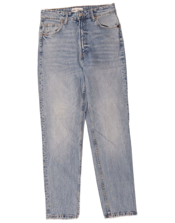 Calça jeans feminina cintura alta Zara EU 36 XS W26 L28 azul algodão