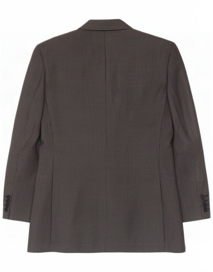 Jaqueta Blazer Curta Masculina Marks & Spencer Reino Unido 38 Azul Marinho Médio Geométrico