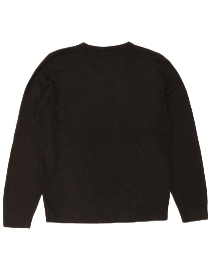 Suéter masculino Marks & Spencer Blue Harbor com decote em V médio preto