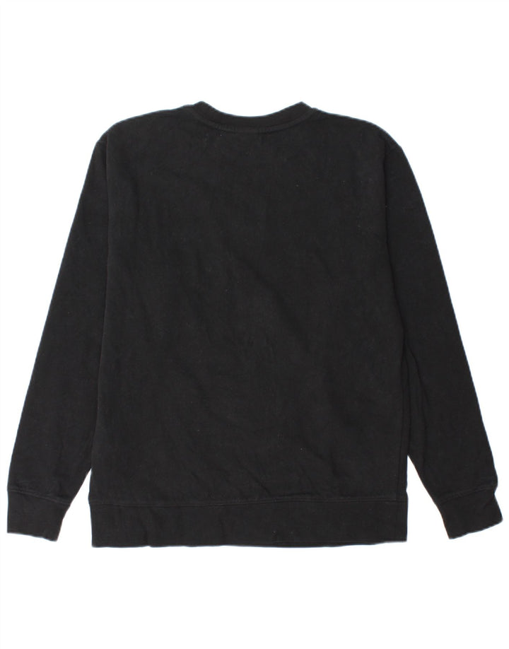 Vans Mens Graphic Moletom Jumper Pequeno Algodão Preto