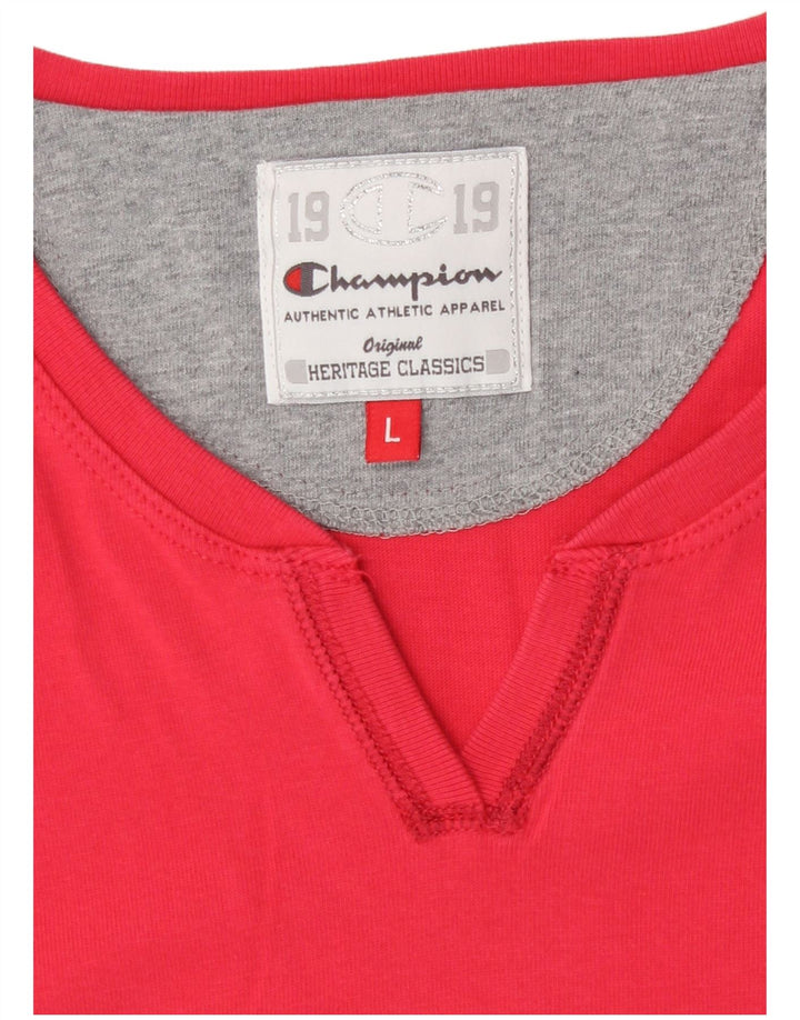 Camiseta feminina Champion Heritage Classics UK 14 grande vermelha