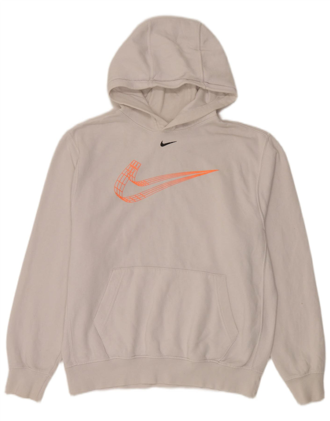 Nike masculino gráfico moletom com capuz médio algodão branco